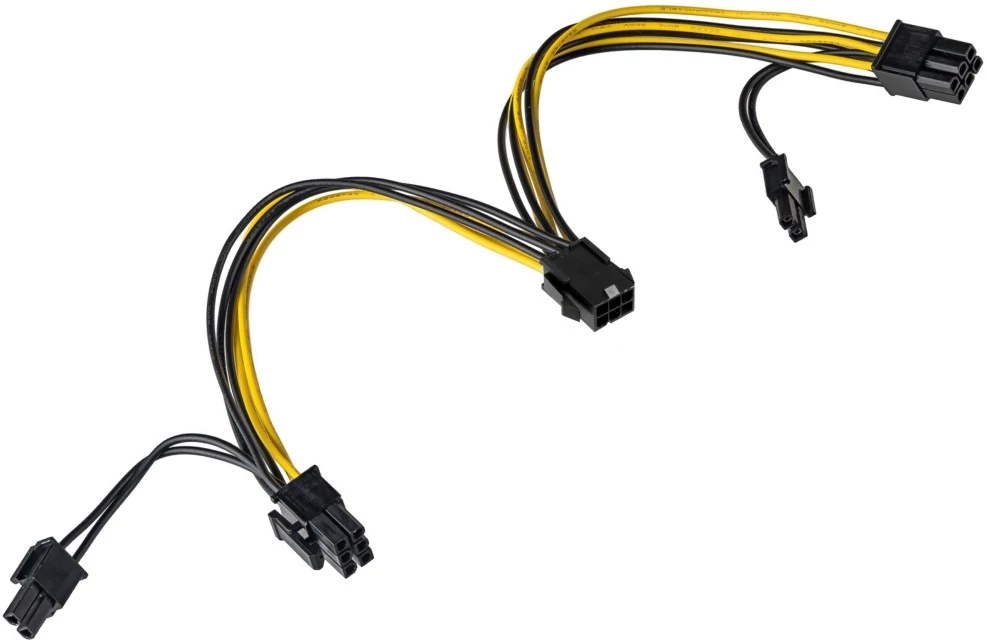 AK-CA-55 PCI Express 6pin - 2*8pin PCI Express táp átalakító VGA-hoz