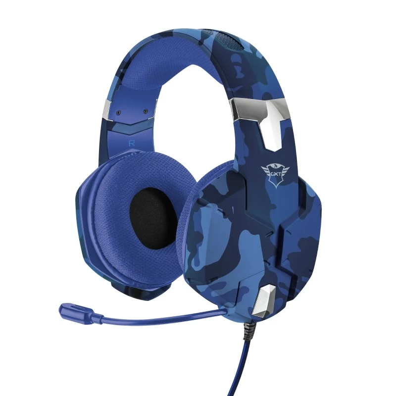 GXT 322B Carus PC / PS4 / PS5 - kék gamer fejhallgató mikrofonnal