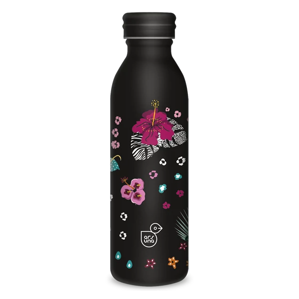 Ars Una 600 ml-es Black Hibiscus 24 (5394) duplafalú fémkulacs