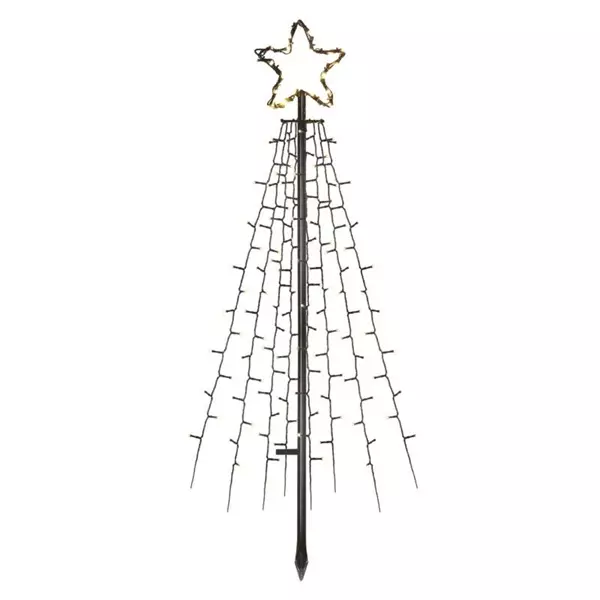 Emos DCTW02 fém 180 cm kültéri és beltéri meleg fehér időzítő LED karácsonyfa