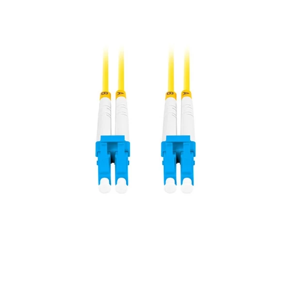 Lanberg FO-LULU-SD11-0030-YE duplex optikai patch kábel 4xLC/UPC csatlakozóval, duplex 9/125 LSZH, 3m