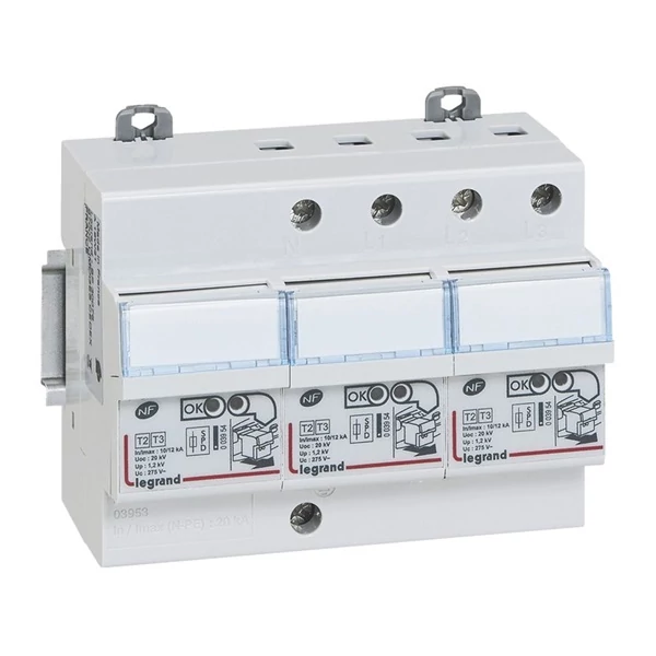 Legrand 003953 Lexic 4P 12kA komplett túlfeszültség-levezető